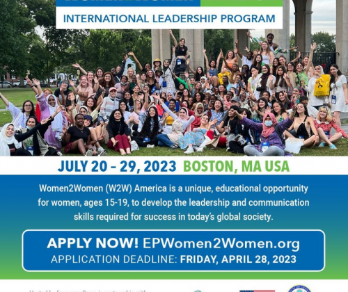 flyer met foto van groep vrouwen uit de hele wereld en informatie in tekst